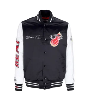 Miami heat 2006 the finals black satin varsity jacket 1