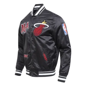 Miami heat best of mens black varsity jacket