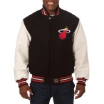 Miami Heat Two Tone Wool/Leather Jacket