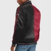 Miami heat fast break black red varsity jacket