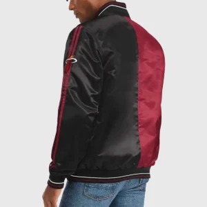 Miami heat fast break black red varsity jacket