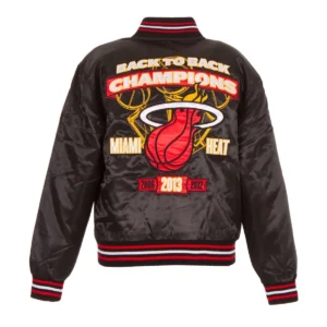 Miami heat finals champions satin varsity jacket