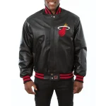Miami Heat Full Leather Black Varsity Jacket