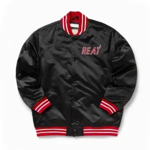 Miami heat heavyweight satin jacket