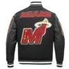 Miami heat mashup wool leather varsity jacket black 7 1