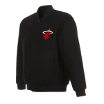 Miami Heat One Color Black Wool Varsity Jacket