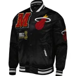 Miami Heat Mashup Black Satin Jacket