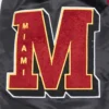 Miami heat pro standard old english black satin varsity jacket 5