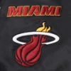 Miami heat pro standard old english black satin varsity jacket 6