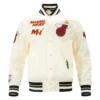 Miami heat retro classic rib satin jacket