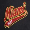 Miami heat script tail wool leather varsity jacket black 2