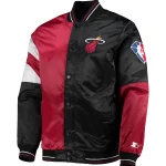 Miami Heat Leader Red/Black Satin Jacket