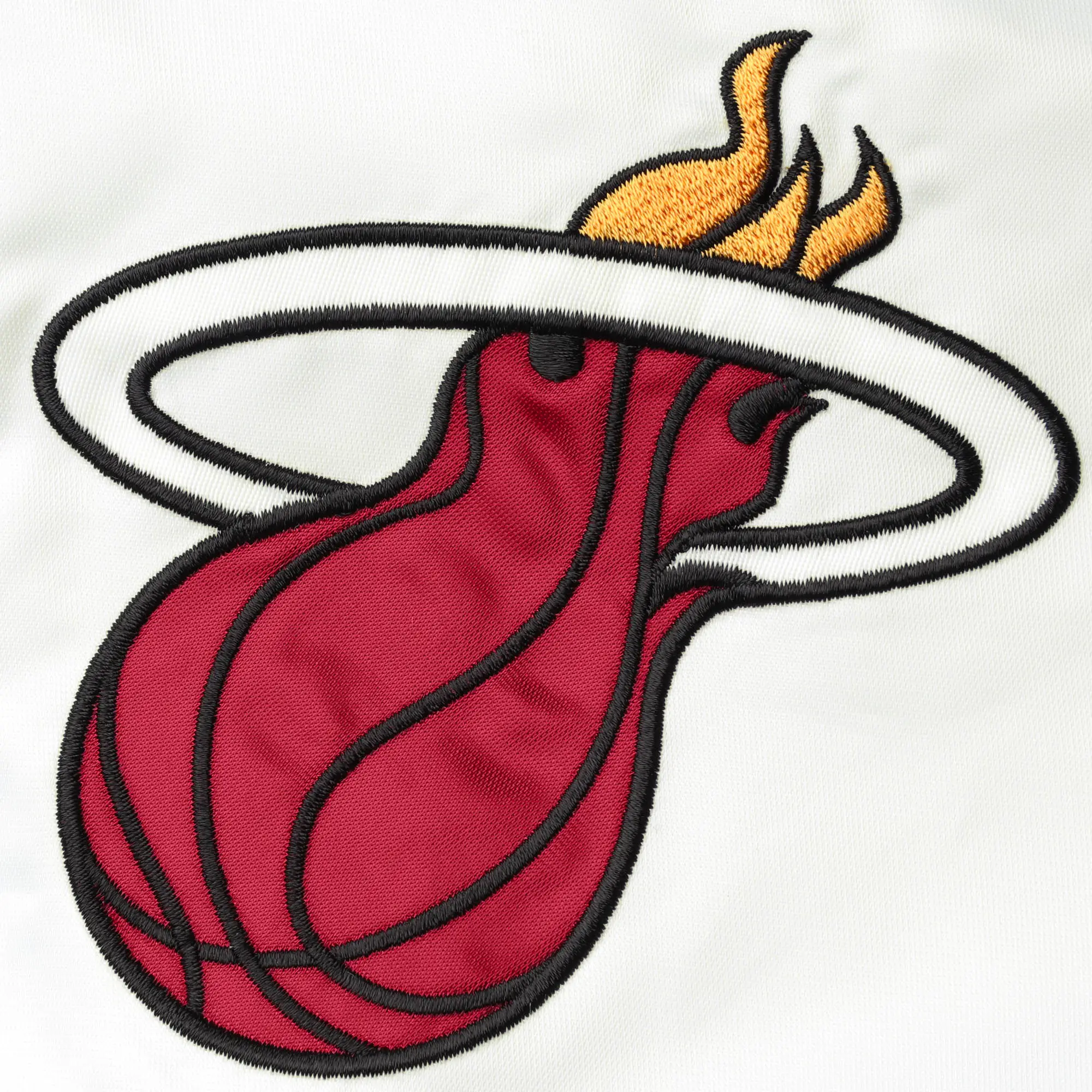 Miami heat starter renegade full snap satin white red varsity jacket 3