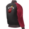 Miami heat starter youth raglan full snap multi colored varsity jacket 2