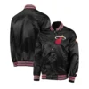Miami heat the diamond black satin jacket