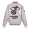 Miami heat vintage silver satin jacket