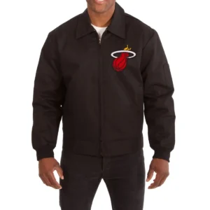 Miami heat workwear black bomber jacket