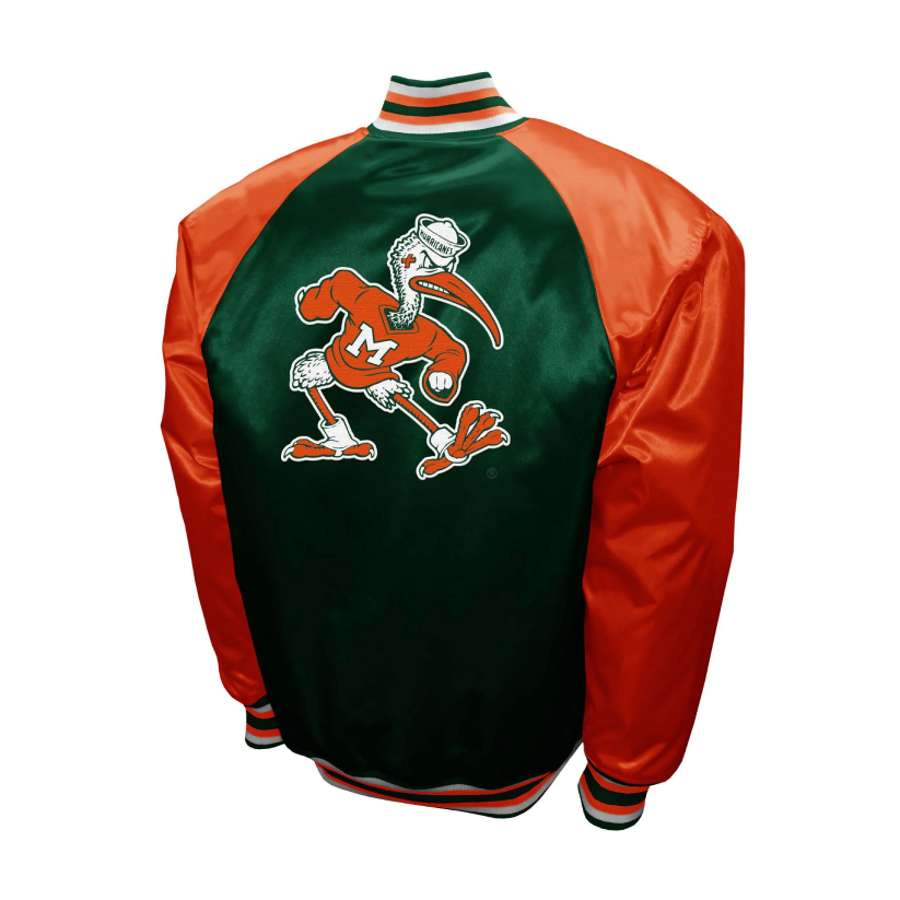 Miami hurricanes franchise club the game satin varsity jacket 2