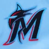 Miami marlins script tail rib wool leather varsity bluewhite 6