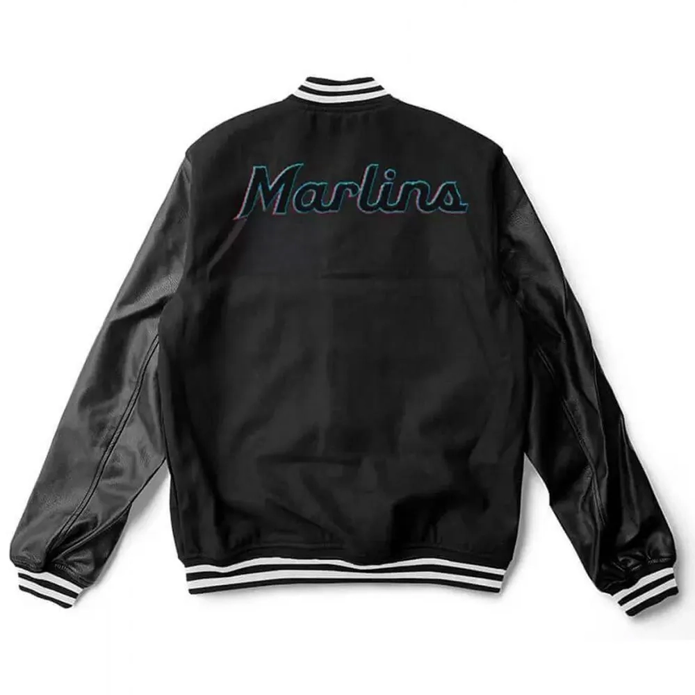 Miami marlins vintage black varsity jacket