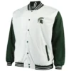 Michigan state spartans big tall varsity full snap jacket 1 1