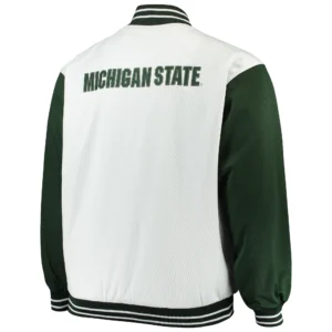 Michigan state spartans big tall varsity full snap jacket 2 1
