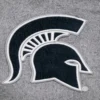 Michigan state spartans classic rib wool leather varsity jacket