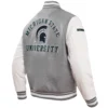 Michigan state spartans classic rib wool varsity jacket