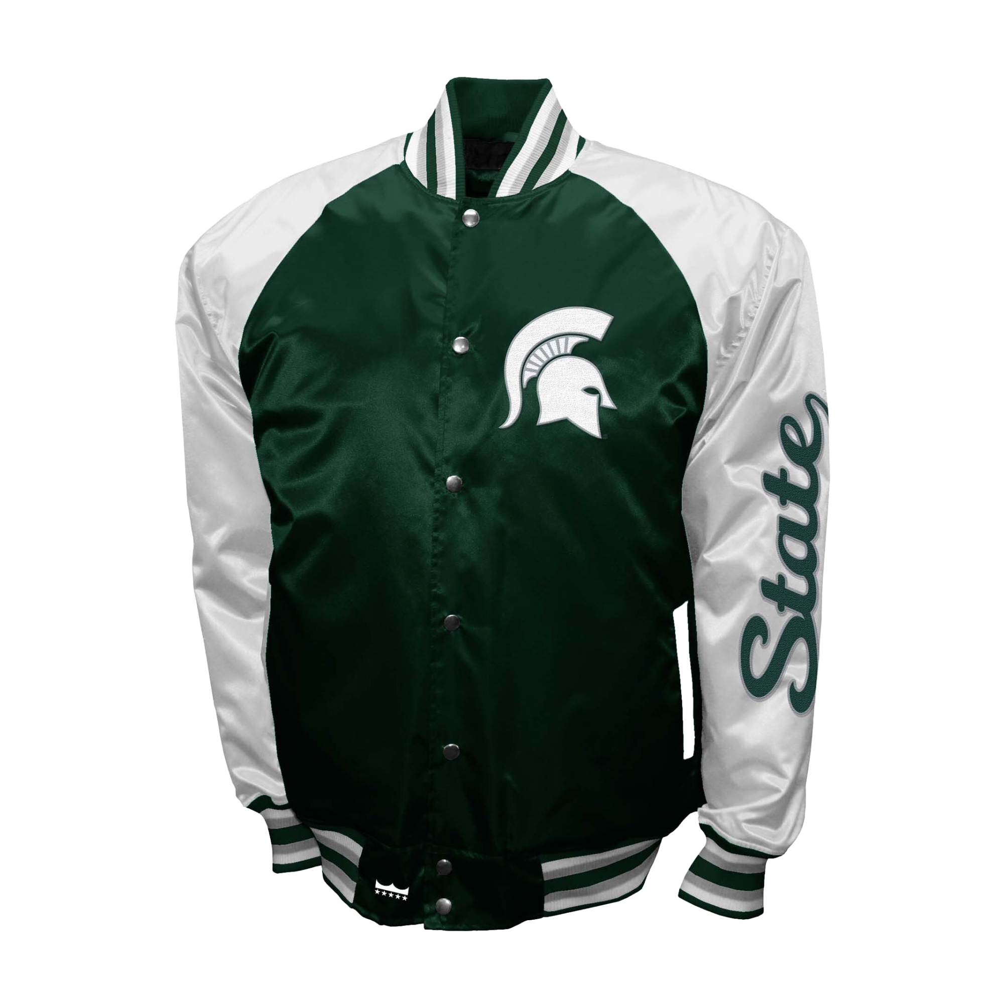 Michigan state spartans franchise club the game satin varsity jacket 1