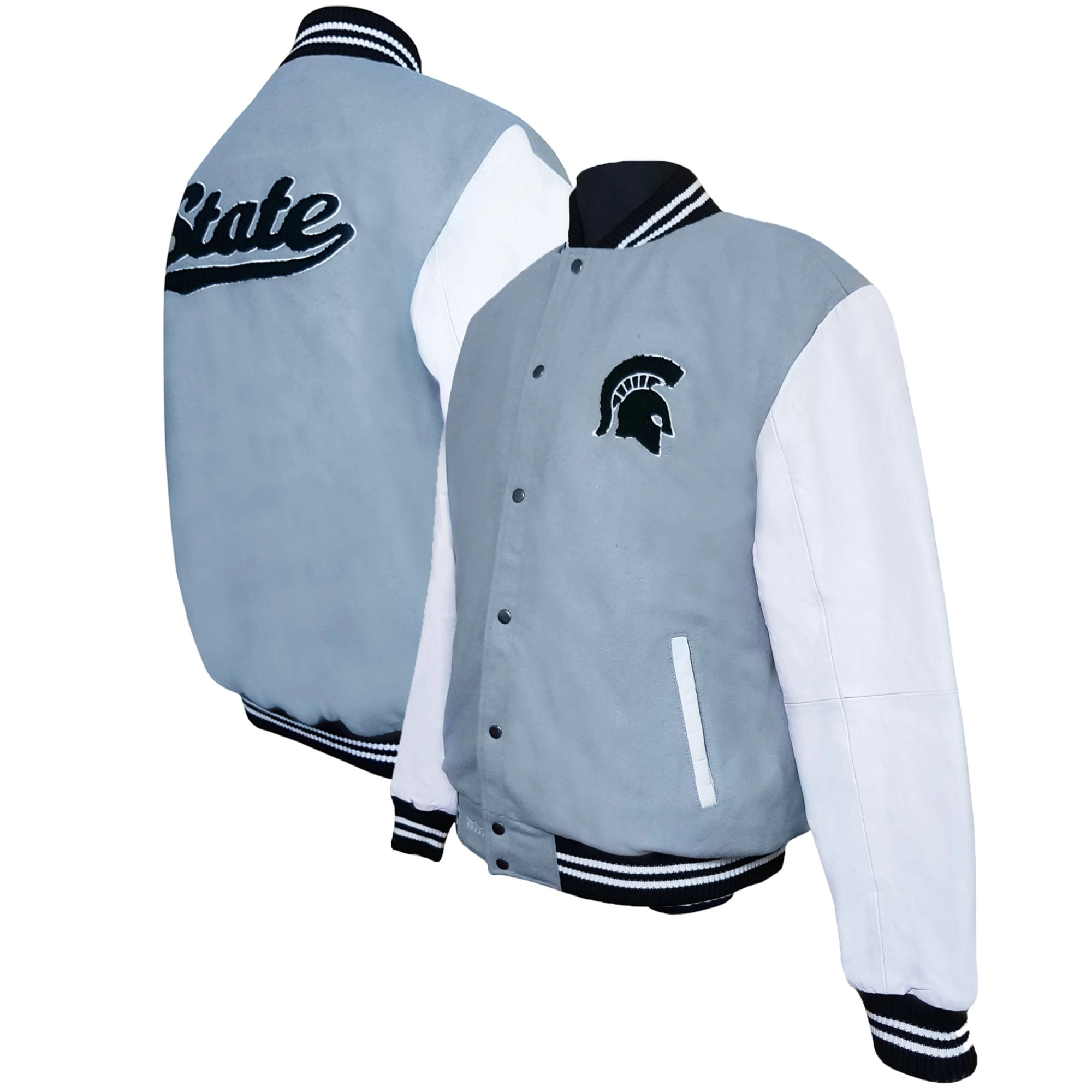 Michigan state spartans graduate varsity jacket