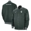 Michigan state spartans green polyester jacket