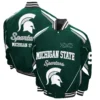 Michigan state spartans stout green jacket
