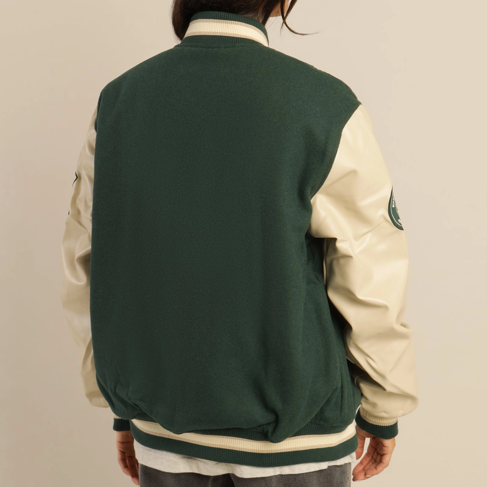 Michigan state spartans womens letterman jacket