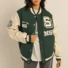 Michigan state spartans womens letterman wool jacket