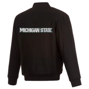 Michigan state spartans wool varsity black jacket 1 1