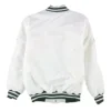 Michigan state starter spartans classic rib knitted satin varsity jacket 1 1