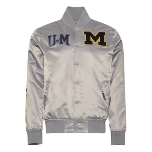 Michigan wolverines classic full snap varsity jacket