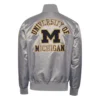 Michigan wolverines classic satin varsity jacket