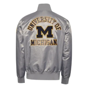 Michigan wolverines classic satin varsity jacket