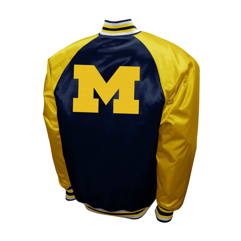 Michigan wolverines franchise club the game satin varsity jacket 1