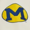 Michigan wolverines navy sideline blue and cream patch logo