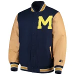 Michigan Wolverines Letterman Wool/Leather Jacket