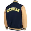 Michigan wolverines the letterman wool leather jacket