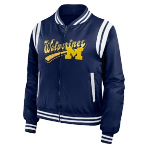 Michigan wolverines womens varsity jacket
