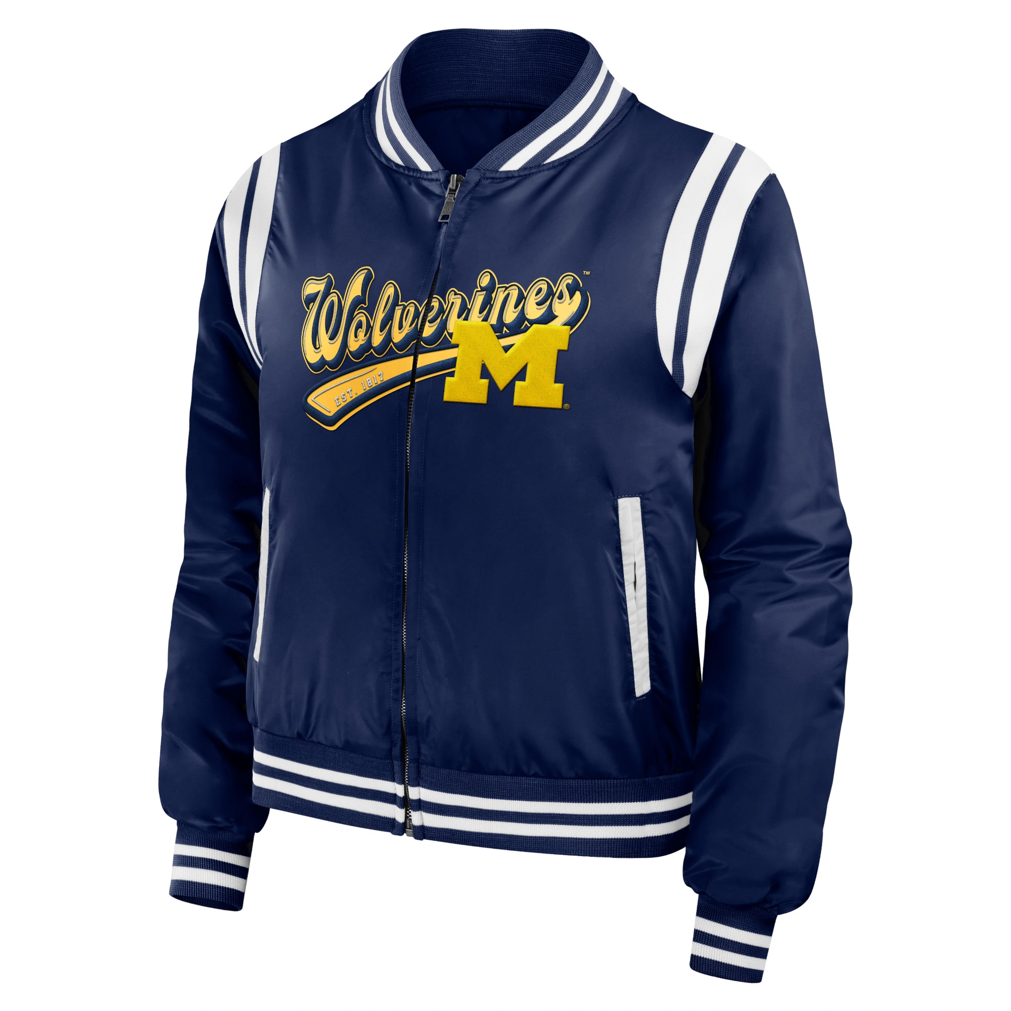 Michigan wolverines womens varsity jacket