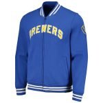 Milwaukee Brewers Pack Pro Camden Track Blue Cotton Jacket