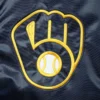 Milwaukee brewers the captain ii satin varsity jacket navy 3
