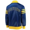 Milwaukee brewers the captain iii satin varsity jacket blue 1