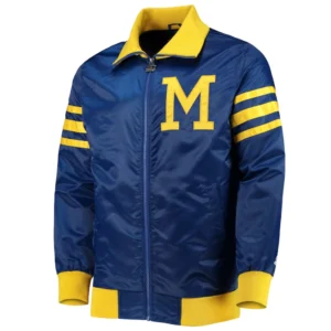 Milwaukee brewers the captain iii satin varsity jacket blue 2