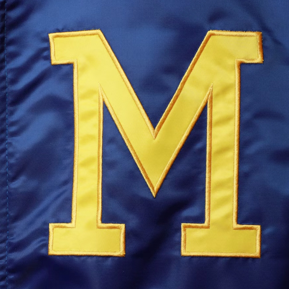 Milwaukee brewers the captain iii satin varsity jacket blue